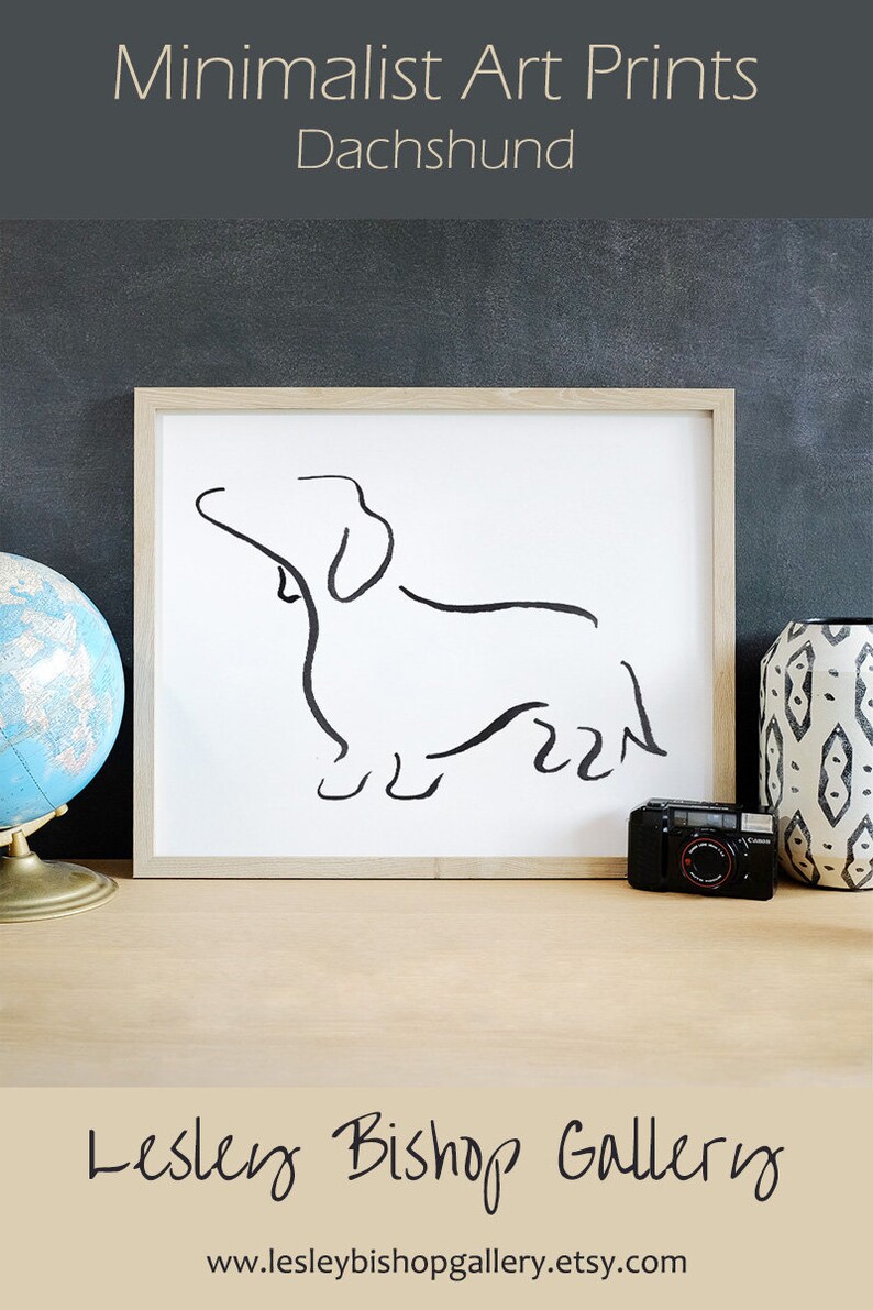 Sausage Dog Wall Art dachshund Gift for Dog Mom Dog Lover Etsy