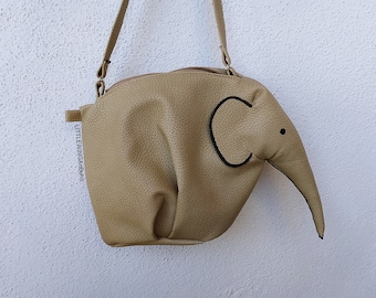 Elephant bag,Brown Elephant Bag,Beige Bag,Crossbody Bag,Boho bag,Elephant purse,Handmade bag,Bohemian Boho Bag,Spirit Animal,Elephant Purse