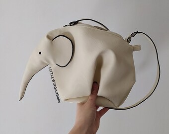 Elephant bag,Brown Elephant Bag,Beige Bag,Crossbody Bag,Boho bag,Elephant purse,Handmade bag,Bohemian Boho Bag,Spirit Animal,Elephant Purse