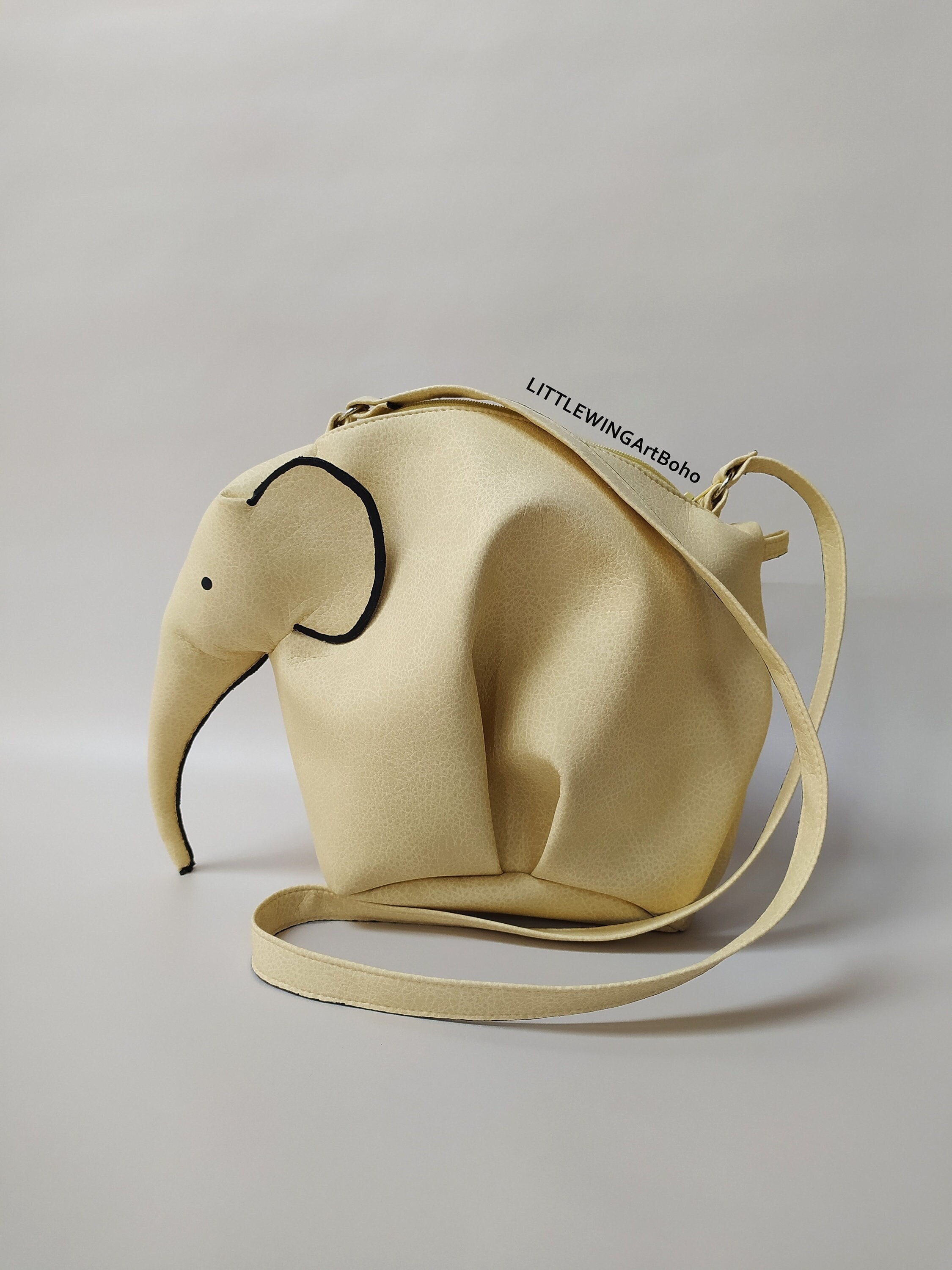MILATA Animal Elephant Shape Crossbody Bag Purse Fashion Women PU Leather Chic Shoulder Bag Clutch for Girls