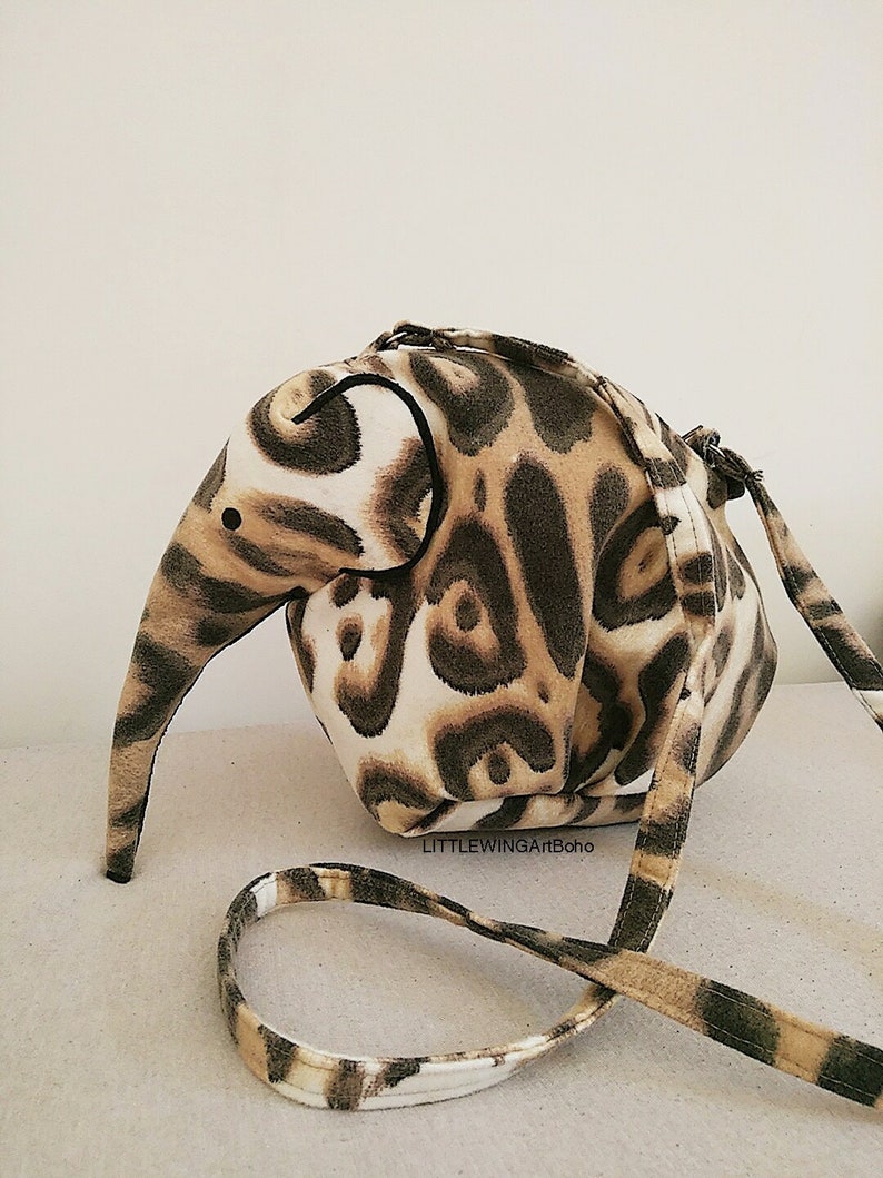 Elephant bag,Brown Elephant Bag,Beige Bag,Crossbody Bag,Boho bag,Elephant purse,Handmade bag,Bohemian Boho Bag,Spirit Animal,Elephant Purse