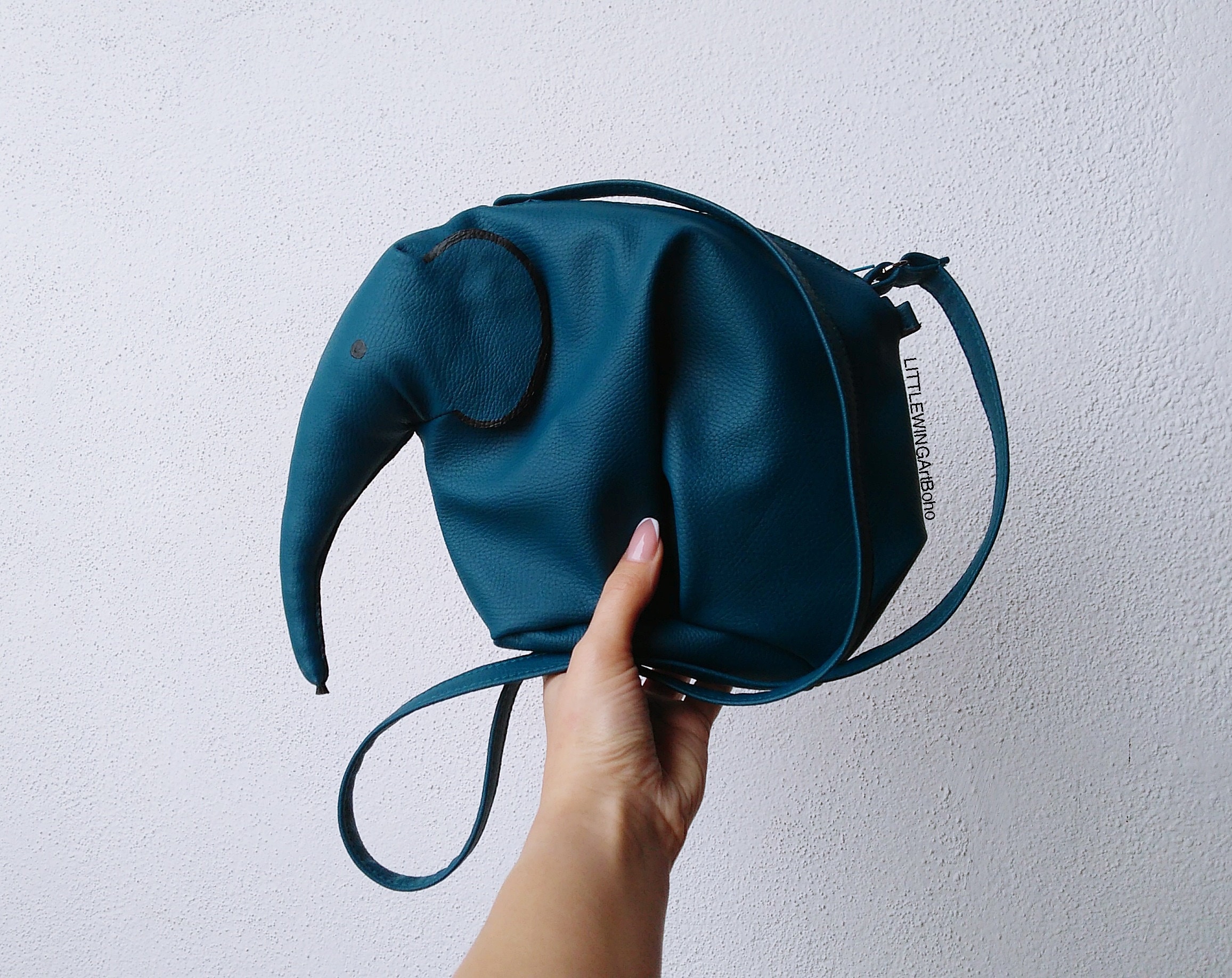Elephant Bag Blue Elephant Bag Crossbody Bag Animal Shape Elephant