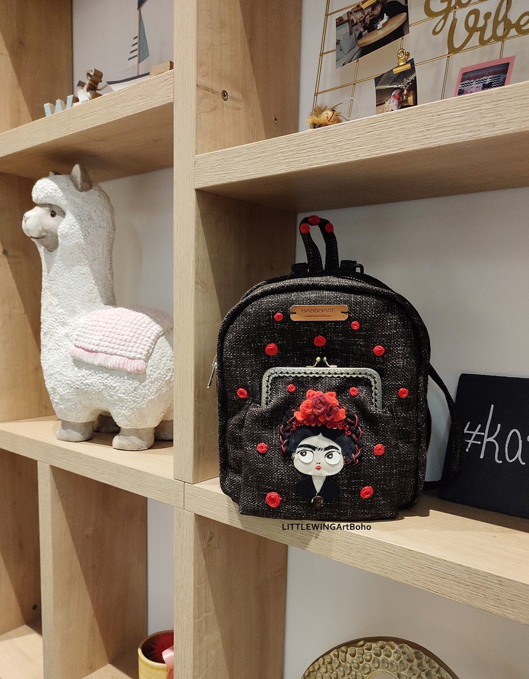 Frida Backpack Frida Kahlo Backpack Frida Kahlo Bag Frida Purse Roses