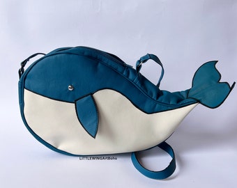 Whale Bag - Blue Whale Bag - Fish Bag - Whale Shape Bag - Light Blue Whale Bag - Blue Crossbody Bag - Whale Purse Bag - Blue Whale Shape Bag