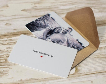 Tarjeta de plástico personalizada con foto y mensaje