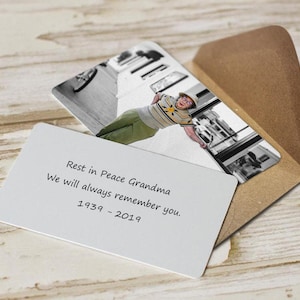 Souvenir personnalisé avec photo et message commémoratifs en plastique