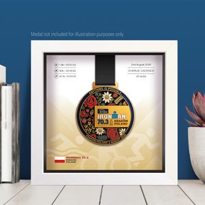 Triathlon Personlig Medaljram Display