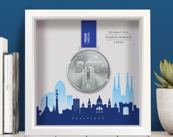 Barcelona Marathon Personalised Medal Frame