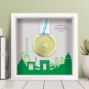 Paris Marathon Personalised Medal Frame
