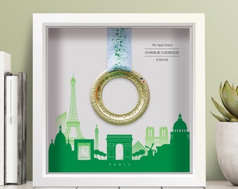 Paris Marathon Personalised Medal Frame