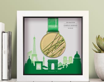 Paris Marathon Personalised Medal Frame 2026