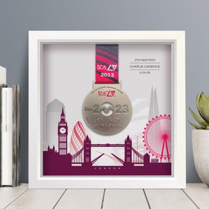 London Marathon Personalised Medal Frame 2023