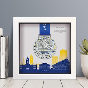 Marco de medalla personalizado para la maratón/media maratón de Leeds