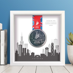 Chicago Marathon Personalised Medal Frame (new skyline)