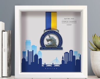 Boston Marathon Personalised Medal Frame (new)