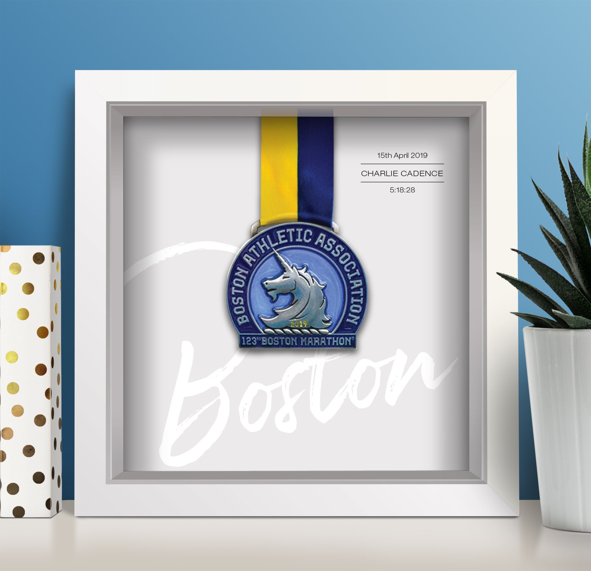 Marathon de Boston  Cadres personnalisés pour médaille