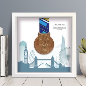 London Marathon Personalised Medal Frame