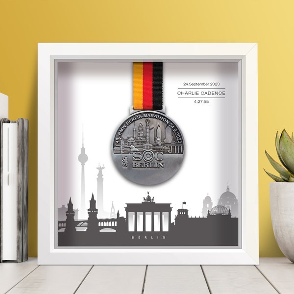 Berlin Marathon Personalisierter Medaillenrahmen (neu)