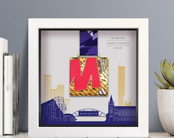 Cornice portamedaglia personalizzata della Maratona di Manchester 2026