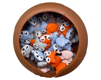 Fox - Knitting Needle Stoppers (Pair)