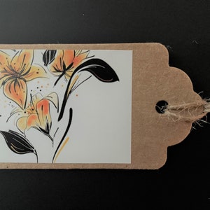 Gift Tags, Lily Flowers, Lilies, Valentine&#39;s Day, 1.5x2.5&quot; (Set of 12)