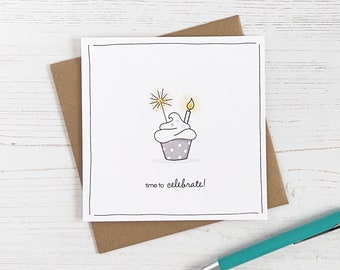 Birthday Cupcake Sparkler Card