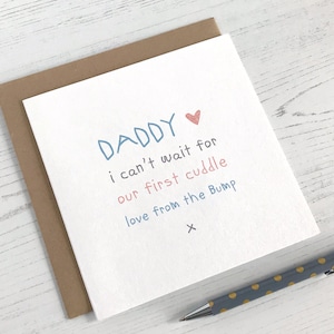 Tarjeta del Día del Padre de Bump - First Cuddle