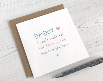 Father's Day Card From Bump - First Cuddle