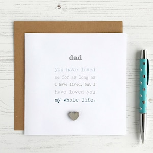 Sentimental Father Day Card | Special Card For Dad With Heart Embellishment