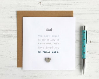 Sentimental Father Day Card | Special Card For Dad With Heart