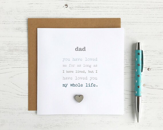 Sentimental Father Day Card | Special Card For Dad With Heart