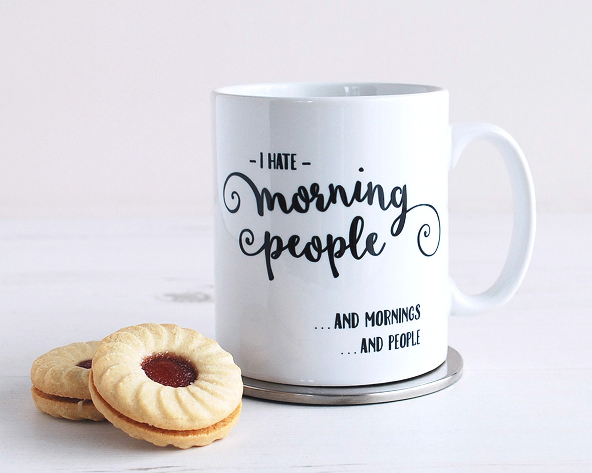 Discover I Hate Morning People Lutsig Spruch Tasse