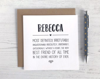 Special Card For Friend - Irrefutably Best Friend