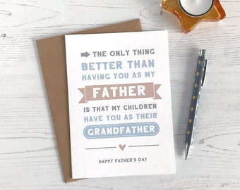 Grandad Father's Day Card - The Only Thing Better