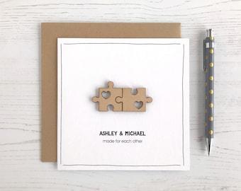 Puzzle Pieces Valentine Card | Perfect Fit | Made For Each Other