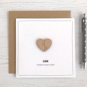 Valentijnskaart hart puzzel |  Jij maakt mij compleet | Voor elkaar gemaakt
