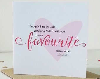 Personalised Valentine Card | Wedding Anniversary Card | Favourite Place To Be