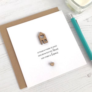 Carte personnalisée pour la nouvelle maison | Seul l'amour peut faire un chez-soi