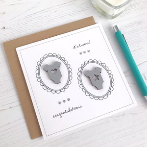 Zwillinge Herzlichen Glückwunsch Baby Karte