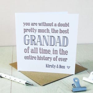 Tarjeta personalizada para el Día del Padre: El mejor abuelo del mundo