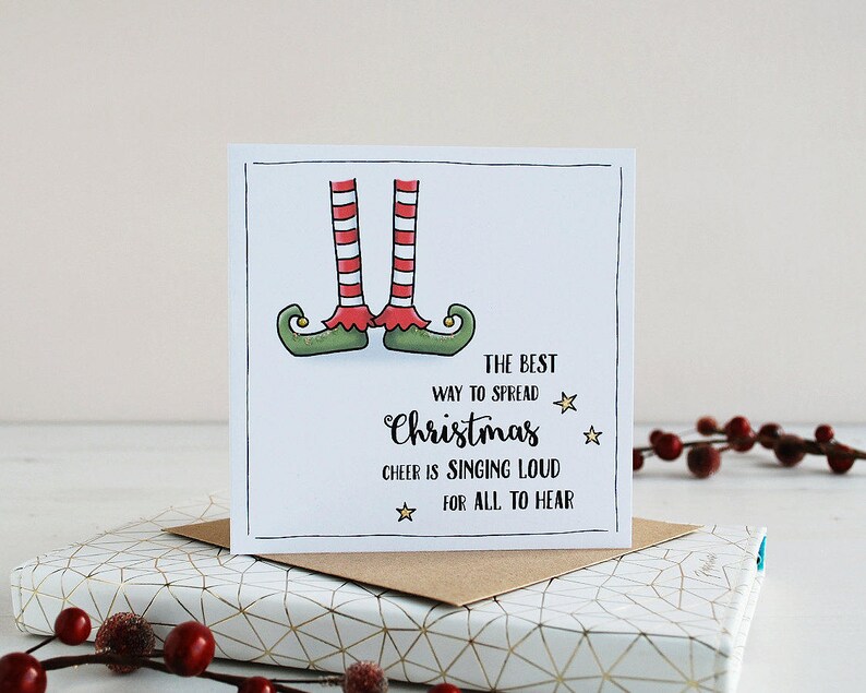 Elf Christmas Card Quote 