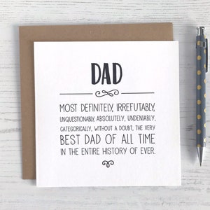 Fathers Day Card | Irrefutably Best Dad Daddy