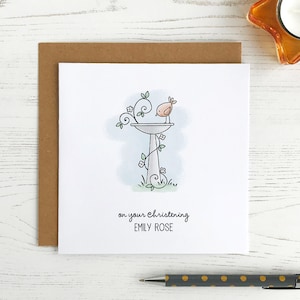 Tarjeta de bautismo para bebé / Tarjeta personalizada para el día del nombre del bebé