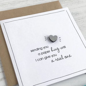 Sending A Paper Hug Card | Miss You Card | Long Distance Card