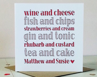 Perfect Match Valentine Card | Personalised Anniversary Card | Wedding Card For Couples