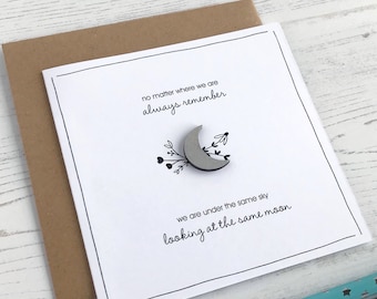 Moon Miss You Card | Long Distance Card