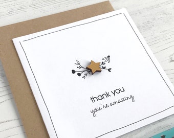 Star Thank you Card - You're Amazing