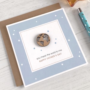 Carte globe fête des pères - carte d'anniversaire - Vous représentez le monde pour moi
