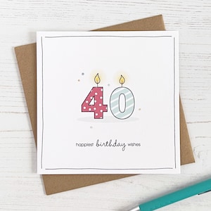 Tarjeta de vela de cumpleaños de cualquier edad / Tarjeta de cumpleaños de cualquier número