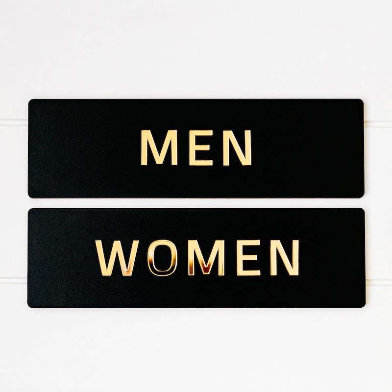 Men and Women Restroom Sign - Etsy